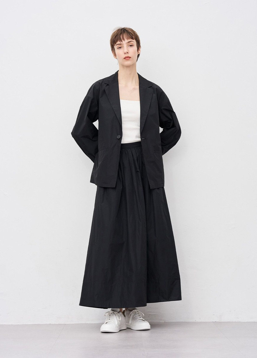 份量感塔夫綢長傘裙